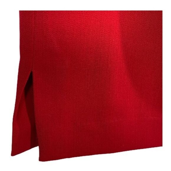 Charles Gray Red Wool Pencil Skirt Size 4 | Lined Classic Fall Holiday Work - Picture 7 of 10